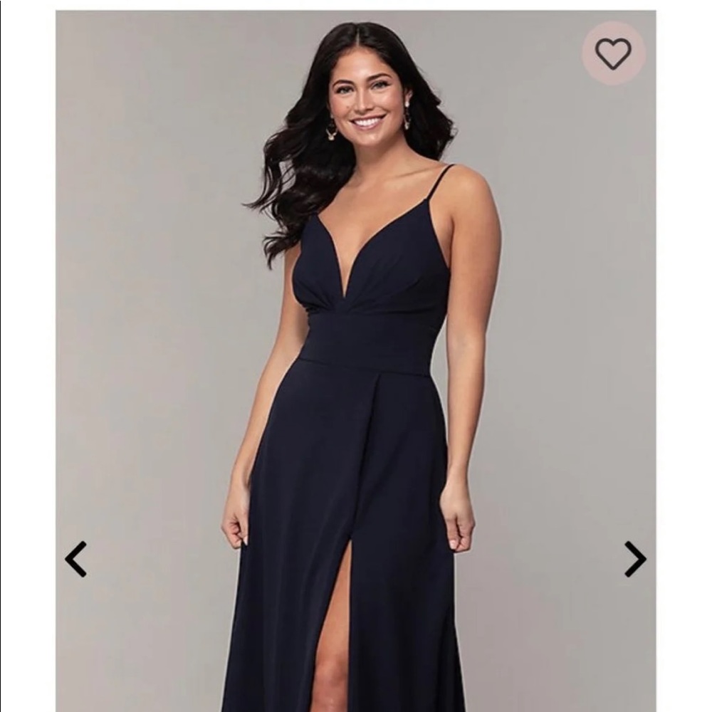 Navy blue gown